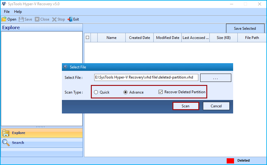 select recovery modes